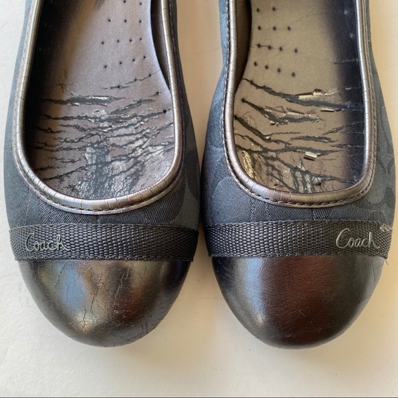 Coach Ballet Flats C Monogram and Metallic Leather - Picture 3 of 5